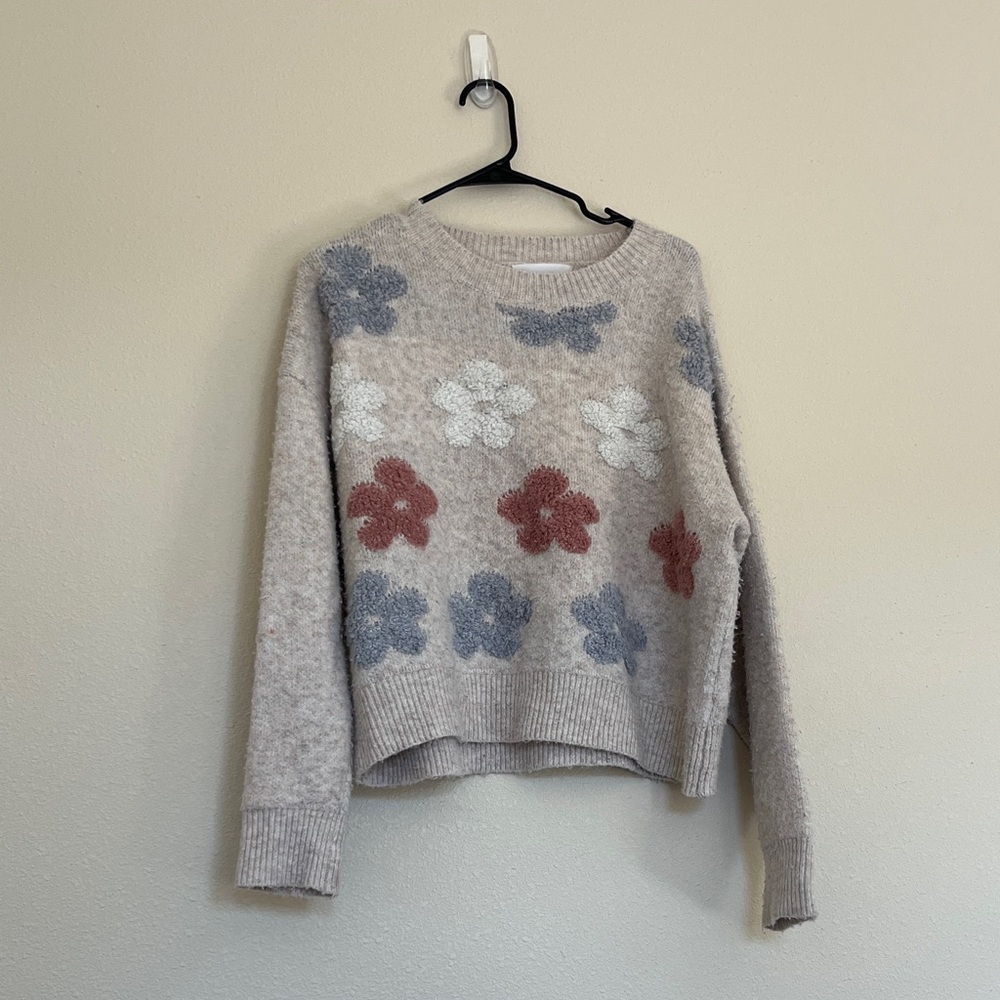 Floral Patterned Women's Sweater